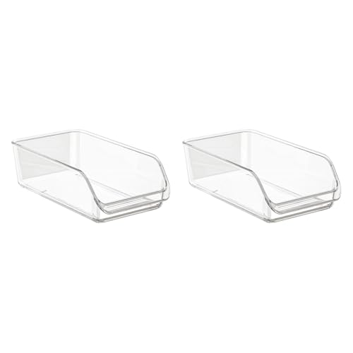 PawwJoy Lot de 2 boîtes de rangement pour CD et DVD - En plastique transparent - 30 x 16,5 x 7 cm