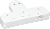 3 Way Triple Gang UK 3 Pin Multi-Socket Plug Extension Mains Adaptor British App...