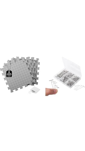 Mr. Pen- Interlocking Blocking Mats 12”x12” & T Pins for Sewing 220 Pack