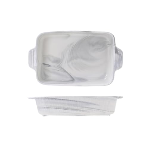 Plato hondo de cerámica para horno con doble oreja para lasaña de 1400 ml 2