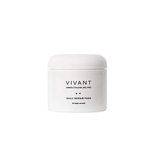 Vivant Skin Care Daily Repair Pads - Lactic Acid, Refreshing, Clarifying Repair, Rejuvenating Ingredients – 60 Single Use Pads