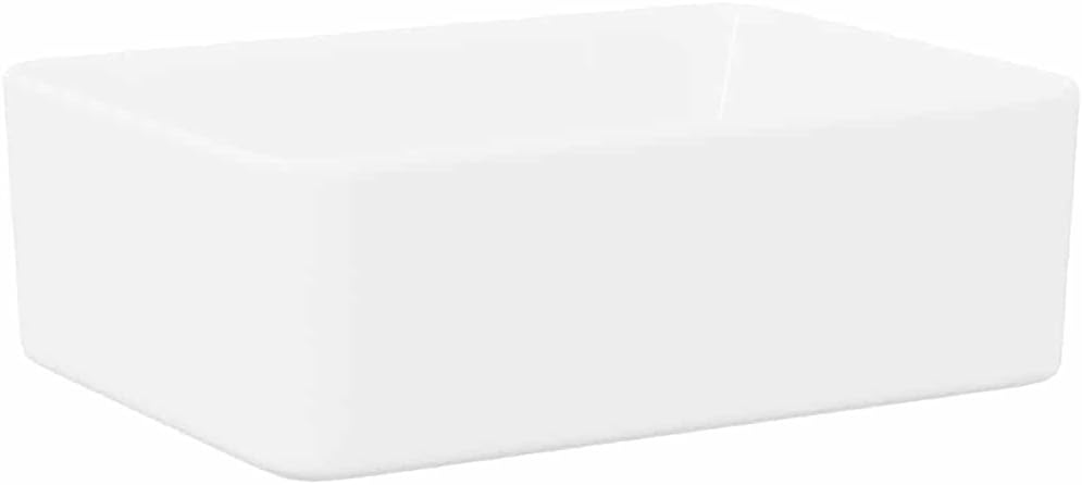 vidaXL Wash Basin Above Counter Bathroom Washroom Cloakroom Wash Bowl Sink 40x30x13cm Ceramic White