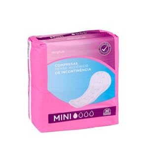 Compresa sin alas de incontinencia Mini Paquete 30 ud.