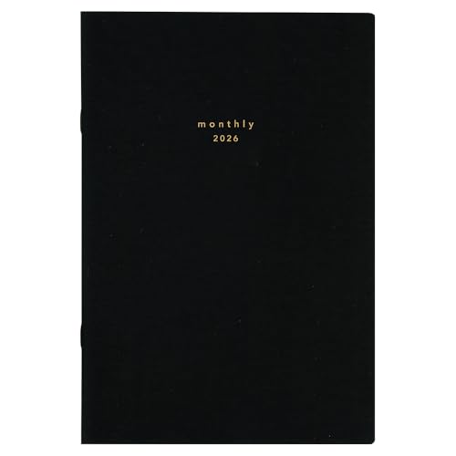 ダイゴー 手帳 2026 スケジュール帳 isshoni. マンスリー ブロック A5対応 ブラック E8034 2025年 12月始まり