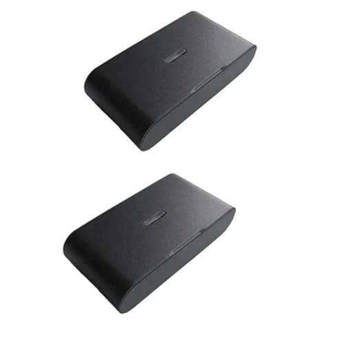 Koolenry 2 Detectores de Rotura de Cristales por Vibración Inalámbricos de 433 MHz, Sensibilidad Ajustable, Compatibles con Sistemas de Alarma, Color Negro.