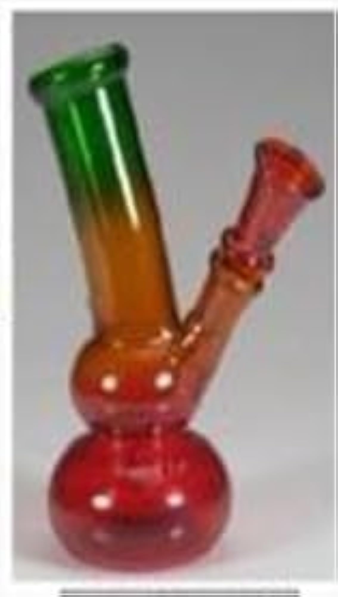 Mini Bong Set with Rasta Handblatt, Grinder & Accessories