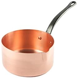 Cacerola De Cobre Cuisine Romefort | Cacerola de cobre con boquilla | 16 cm de diámetro | Pared gruesa | Ideal para dulces o salsas | Cacerola de cobre
