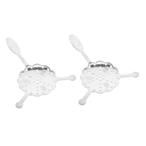 FONDOTIN 2pièces Cuillères à Absinthe Acier Set De Passoire à Avec Design Creux Pour Filtrer Absinthe Et Cocktails