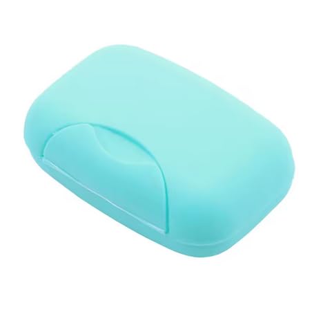 Boîte à Savon de Voyage Portable en Plastique avec Couvercle, Couleur Bonbon, 11,5 cm x 8 cm x 4 cm
