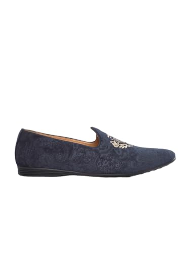 Image of San Frissco Men's Formal Loafers with Velvet Embroidered Design Trending Shoes /Moccasins Jutti for Festive, Wedding, Party Slip-On Loafers /Stylish Lightweight and Comfortable Mojaris