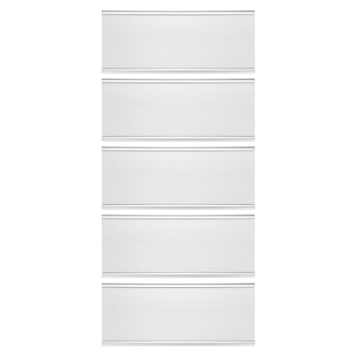 Support plaque nominative aluminium argenté finition premium 4.2x11" PATIKIL pour mur