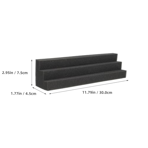 Paneles Acústicos de Esponja Negra en Cuña 4 Piezas para Paredes y Puertas miniatura 2