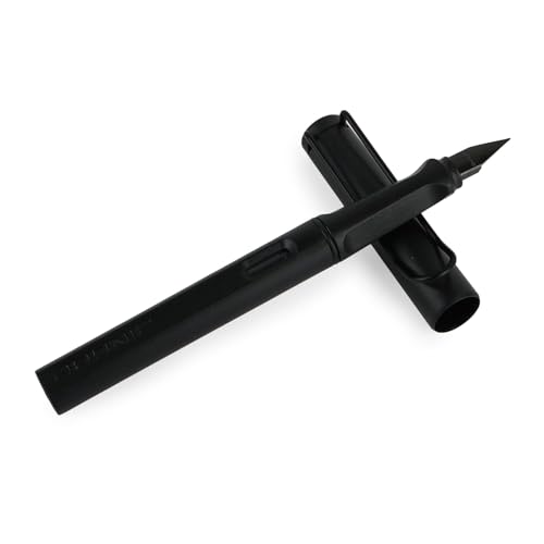 Image of ARTISTERY Black Fountain Ink Pen With Refill Converter Pump | Elegant Plastic Body Fountain Pen with Fine Nib(0.5mm) | Zero Ink Leakage Smooth Writing Ink Pen