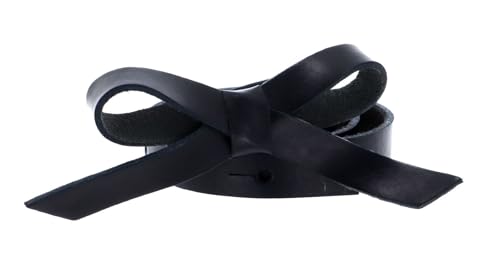 Ceinture en cuir Vanzetti 15mm bleu marine l'artisanat W60
