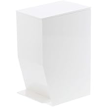 YAMAZAKI Home Sanitary Step Trash Can - Small Space Waste Bin for Bathroom Kitchen ABS Plastic One Size White