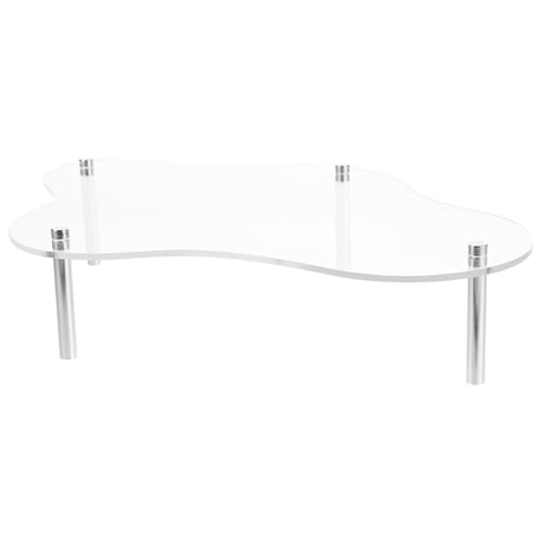 STOBAZA 1 Set Clear Acrylic Cupcake Stand Round Cake Stand Pastry Serving Platter Cake Display Stand Food Display Holder Snack Stand Rack Cake Display Risers Tiered Display Stand Metal