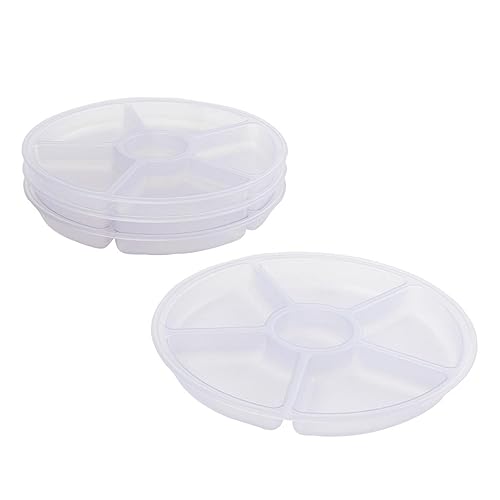 Kaplan Early Learning Clear Loose Parts Plastic Trays for Toddlers - Montessori Trays for Sorting, Counting, and Storage - Set of 4