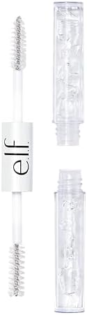 e.l.f. Clear Brow & Lash Mascara, Dual-Sided Brushable Clear Gel For Groomed Brows & Eyelashes, Long-Wear Conditioning Formula, Vegan & Cruelty-Free