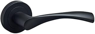 Designer Levers Hiatt Hardware Marvel Lever on Rose Door Handles Pair in Polished Chrome Finish - Interior Use Door Handle - Round Modern Design