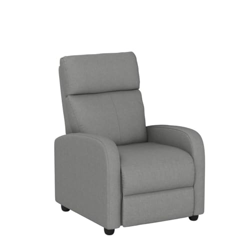 Image of BestMassage Recliner Chair with 2 Point Massage Function | Textile Grey