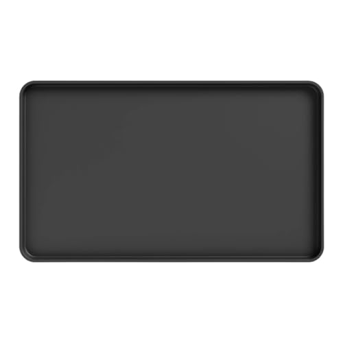 Tapete de Silicona for café Antideslizante, tapete de Secado de Color sólido, Bandeja de Silicona Resistente al Calor, Posavasos for estación de máquina de café expreso(Black)