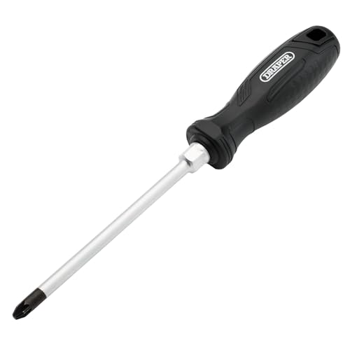 Draper Pozi Hard Grip Screwdriver, PZ3 x 150mm - 13524 - Magnetic Tip, CRV Blade