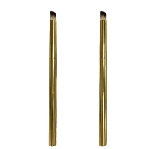 GOLD CLASSIC Metal Gradient Ombre Nail Brush, Nail Ombre Brush, Nail Art Brushes, Glitter Sprinkle Dip Powder Brush, Nail Art Clean Up Brushes, Smudger Eyeshadow Brush (GoldOmbre 1PK)