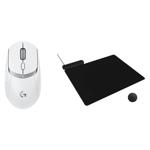Image of Logitech G309 Lightspeed Wireless Gaming Mouse + Powerplay 2 Wireless Charging Mouse Pad Bundle - White