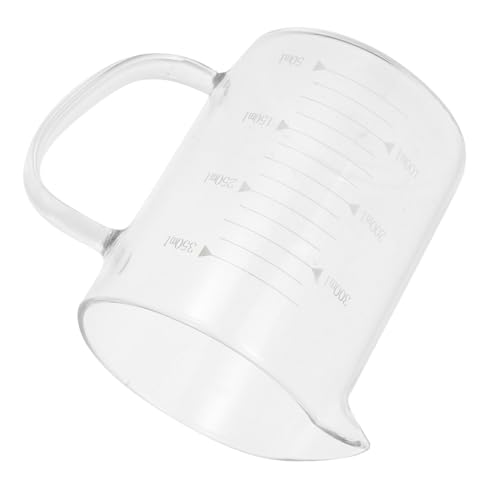 OUNONA Verre à Lait 350 Ml Avec Graduation, Verre Transparent Résistante Au Chaud Et Froid, Bec Verseur Anti-éclaboussures, Tasse à Jus Pour Maison Cuisine