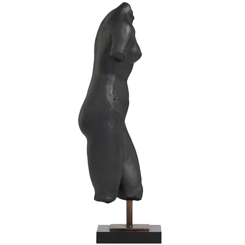 Estatua Decorativa Mujer en Polystone Negra 5x5x14 in miniatura 6