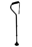 KMINA - Baston extensible para mayores, Bastones para ancianos, Bastones personas mayores con base, Baston hombre y mujer, COMFORT Negro
