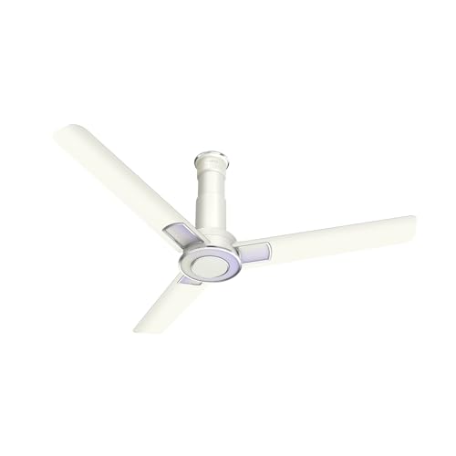 Havells Ioniq ES 1200mm Ceiling Fan, Energy Efficient for Superior Air Delivery, Low Power Consumption & Elegant Design | 2 Years Manufacturer Warranty | Rainbow White