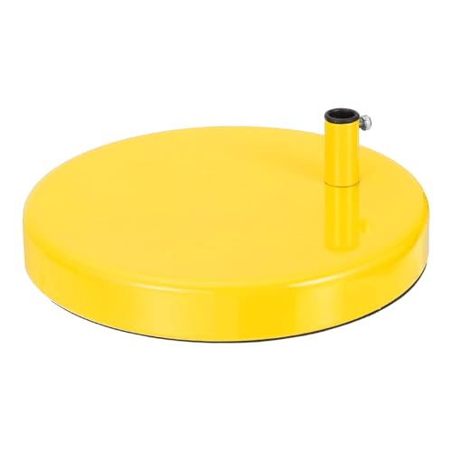 Base de lámpara de escritorio para evitar caídas: soporte redondo metálico PATIKIL amarillo