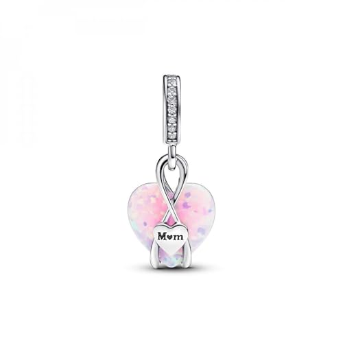 Dijes de plata de ley infinito mom para pulsera de mujer y abalorios colgantes 2