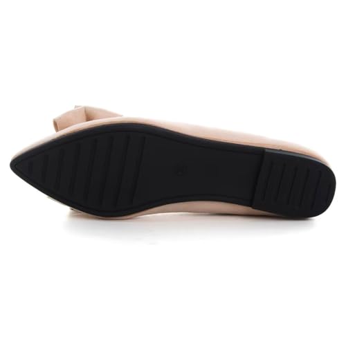 Image of TN TANGNEST Women Fashion Bowknot Flats Comfort Pointed Toe Dress Shoes