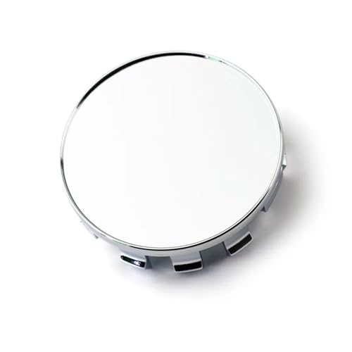 Cache-moyeu de roue 70mm noir compatible référence 62464 en plastique chromé