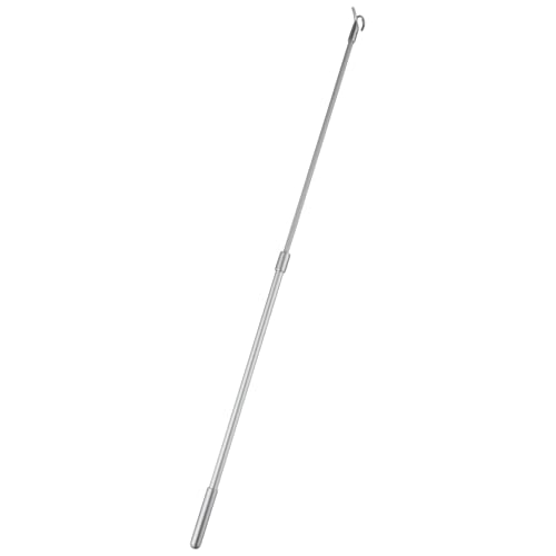 PRETYZOOM Varilla Creativa para Persianas Verticales de Aluminio Diseño Simple y Gancho Integrado Telescópica de 24 Pulgadas para Uso en Cortinas de Oficina y Hogar