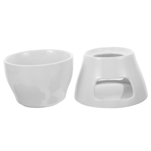 Ciieeo 1set Chocolate Cheese Melting Pot Ceramic Fondue Mug for Butter Candy and Cheese for Parties and Gatherings Decorative and Easy to Use