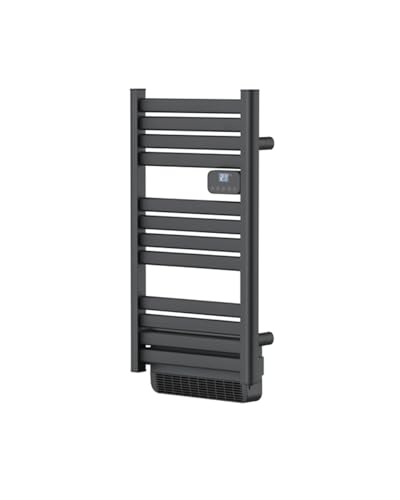 DREXON - Sèche Serviettes Électrique Noir avec Soufflerie 1500W FAENA S | Radiateur Salle de Bain...