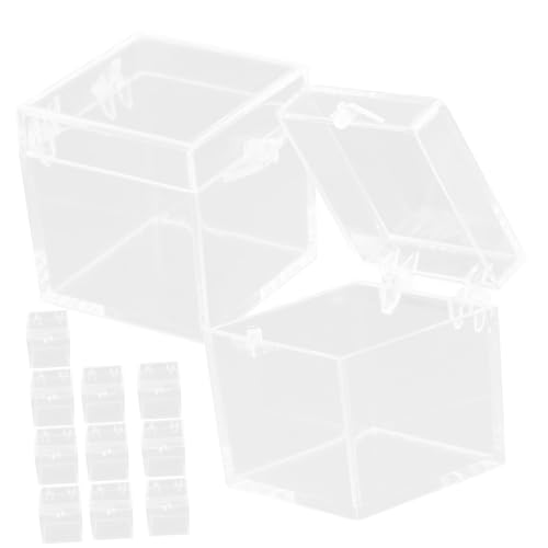 SOLUSTRE Elegant Storage Box Set 12pc Specimen Display Cases Mini Mineral Sample Case for Home Dec