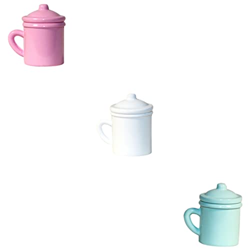 HEMOTON Juego de Decoración de Baño para Muñecas con Modelo de Taza en Miniatura Mini Vasos para Enjuague Bucal para Niños Y Niñas Colección de Juguetes