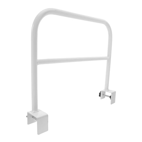 Outanaya Barandilla de Cama para Adultos, Barrera de Seguridad Plegable de Hierro Ligera, Protección Lateral en Color Blanco para Uso Hogar y Emergencias Rápidas
