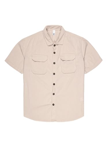 Image of Thomas Scott Men's | Solid | Half Sleeve | Regular Fit | Polyester-Blend | Double Flap Pocket | Spread Collar | Casual Shirt