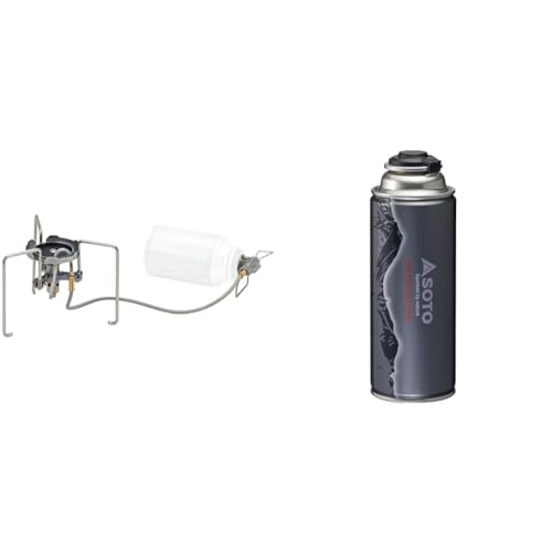 【セット買い】ソト(SOTO) 日本製 シングルバーナー トレックマスター TrekMaster CB缶 液出し燃焼(ドロップダウンしにくい) 超軽量・コンパクト 分離型 バーナー ストーブ 雪山 登山 キャンプ ST-331 + CB TOUGH220