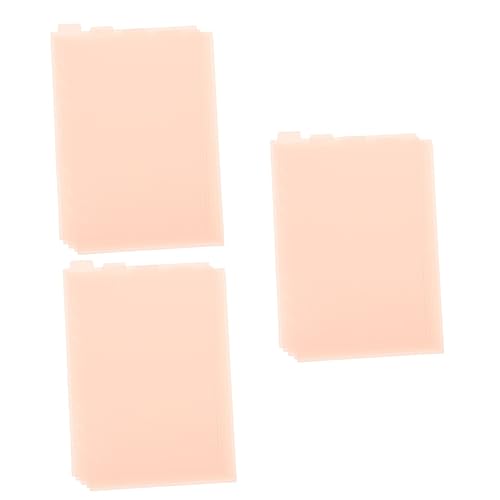 VILLCASE 15個 淡粉バインダー仕切り紙 タブ付き書類整理用アクセサリー 学