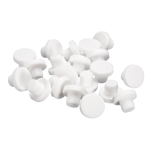 Image of uxcell 20 Pieces White Rubber Stopper, S10 Waterproof Plug Holes for 10mm / 0.39 inch Hole