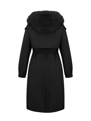 Bellivera Women's Plus Size Parka Jacket Long Winter Warm Hooded Zipper Coat2