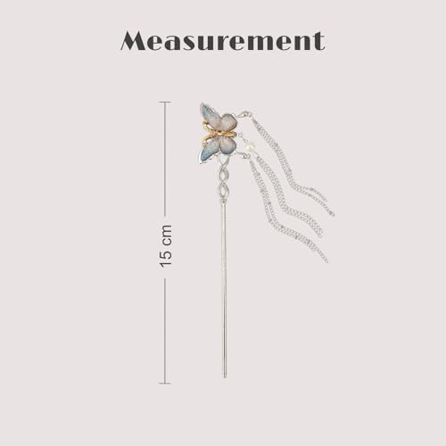 Image of INHEAVEN Metal Hair Sticks for girl Vintage Hair Chopsticks for Women Minimalism Irregular Curve Hair Sticks for Buns Chinese Hair fork for Women (stick 06)
