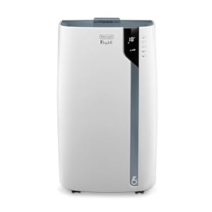 De’Longhi Pinguino PAC EX105+++, Aire Acondicionado Portátil con Tecnología EcoRealFeel, 10.000 BTU/h, 2,5kW, hasta 100m³, Función Deshumidificador y Ventilación, Clase A+++