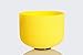TOPFUND Yellow E Note Crystal Singing Bowl Solar Plexus Chakra 8 inch with Heavy Duty Carrying Case and Suede Mallet